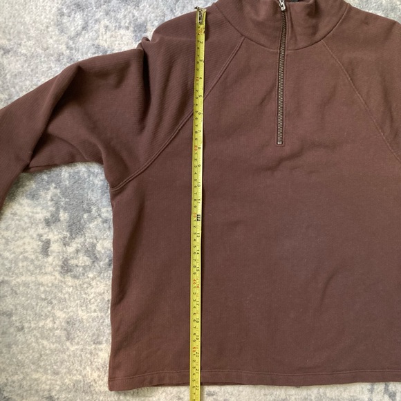 [Madewell] MWL Ribbed Half-Zip Raglan Sweatshirt Small - Picture 5 of 10
